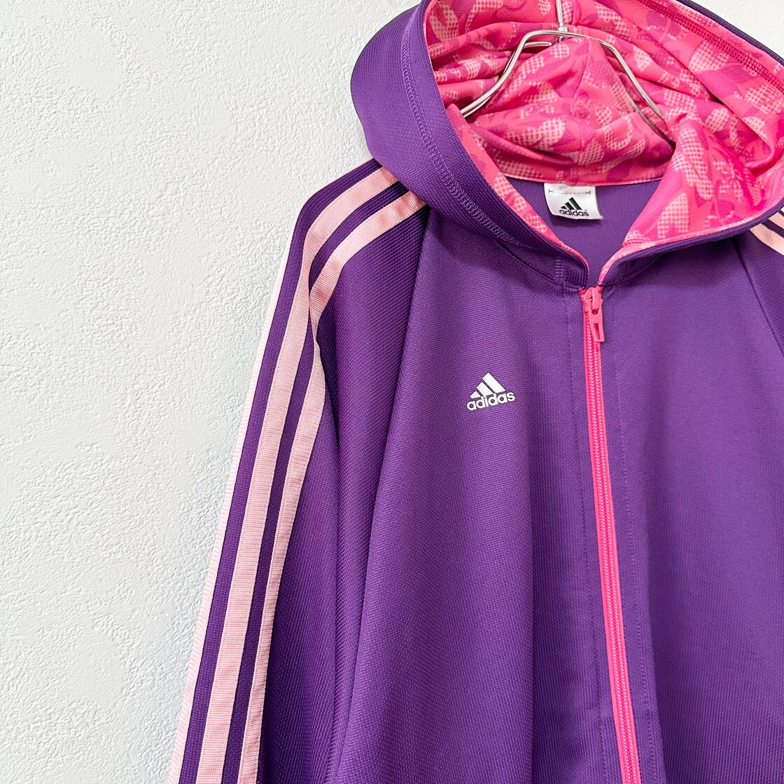adidas/アディダス☆ジップパーカー☆ツノ付きフーディー☆ジャージ 
