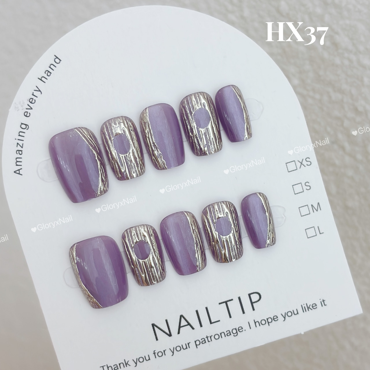 HX37 ネイルチップ サイズXS/S/M