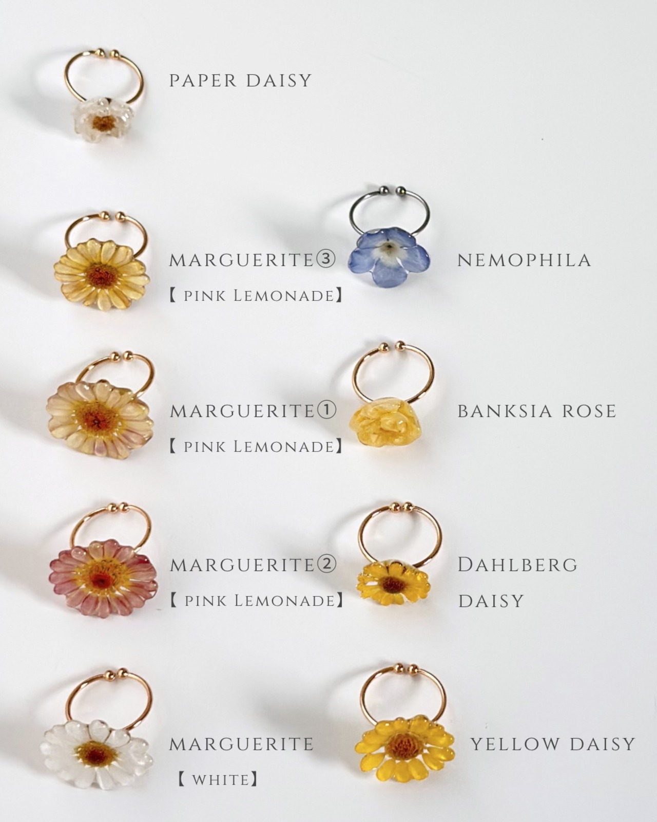 real flower ring「banksia rose 」【1点限定】