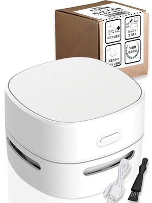 【新着特価】【雑誌掲載×3万台出荷】卓上クリーナー USB-C 充電池式 デスククリーナー 消しカスクリーナー スイコムlite お子様の自主性育む掃除機 おしゃれデザイン コードレス CHO-JU (USB-C充電式 白:コスパ)
