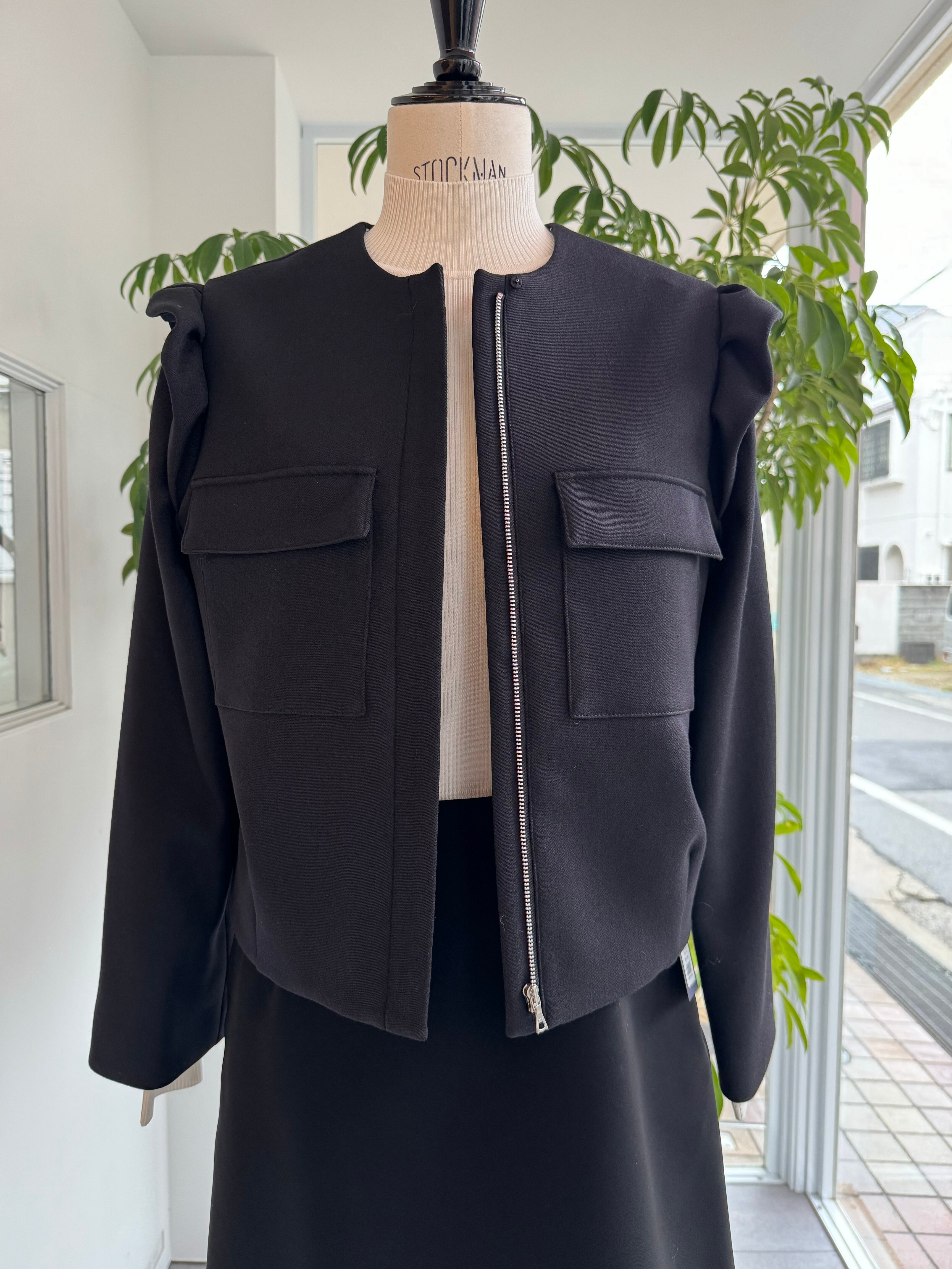 BORDERS at BALCONY SHOULDER FRILL BLOUSON ボーダーズアットバルコニー　ショルダーフリルブルゾン |  FLICKA ASHIYA powered by BASE