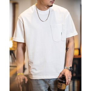 basic pocket round-neck t-shirt A1216