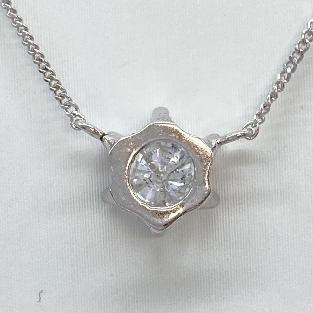 美品】Pt900 天然ダイヤ 0.43ct スター ネックレス 2.6g | Over Time 