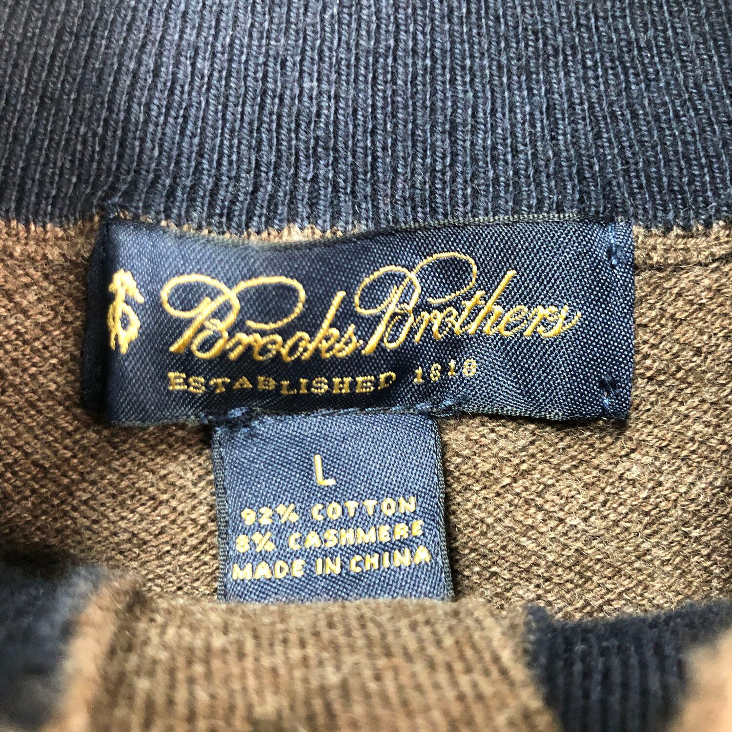 ブルックスブラザーズ Brooks Brothers 346 コットンニットハーフボタンセーター メンズXL /eaa373014