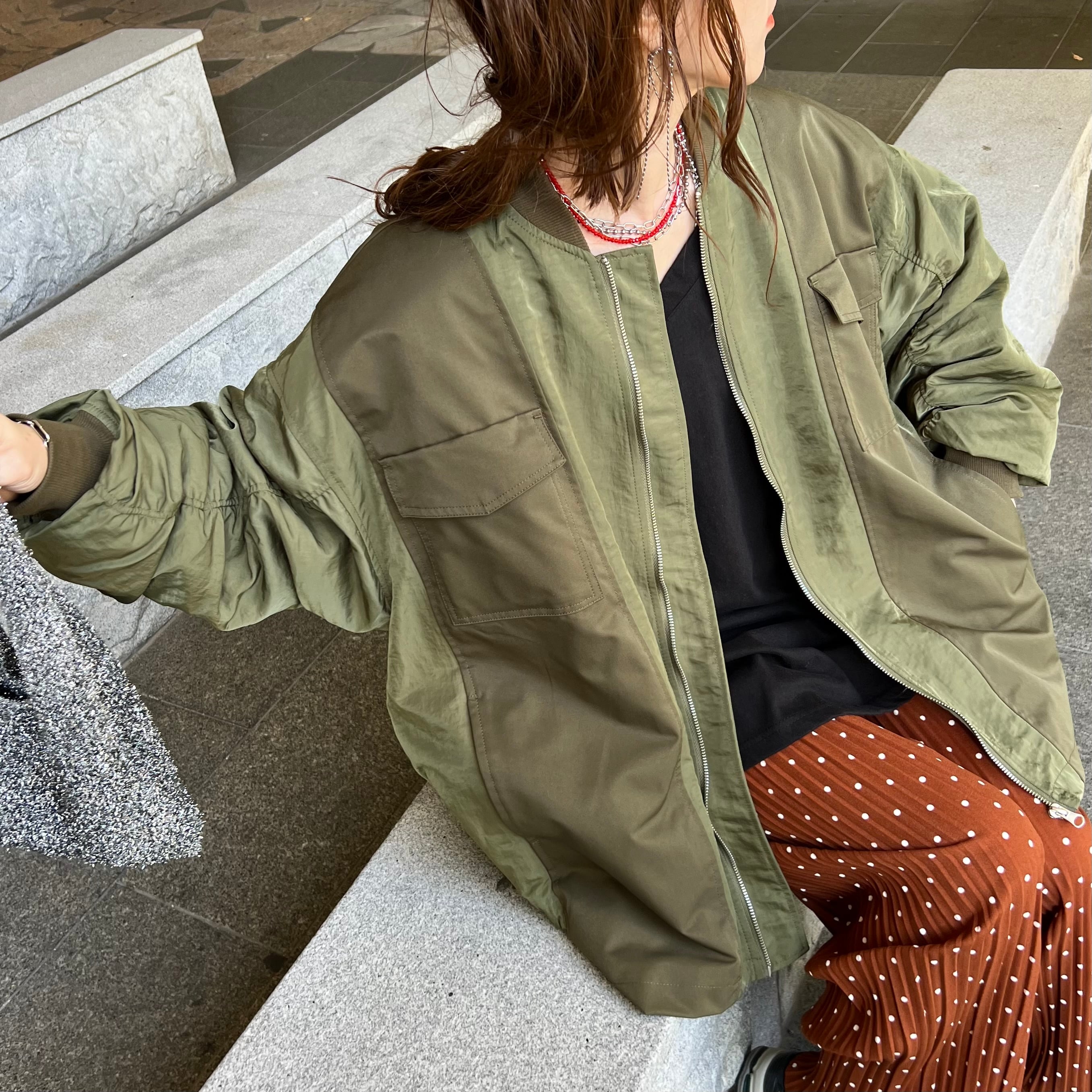 異素材ミックスMA-1ブルゾン【on5676252-z】宅配便送料無料/宅配便発送