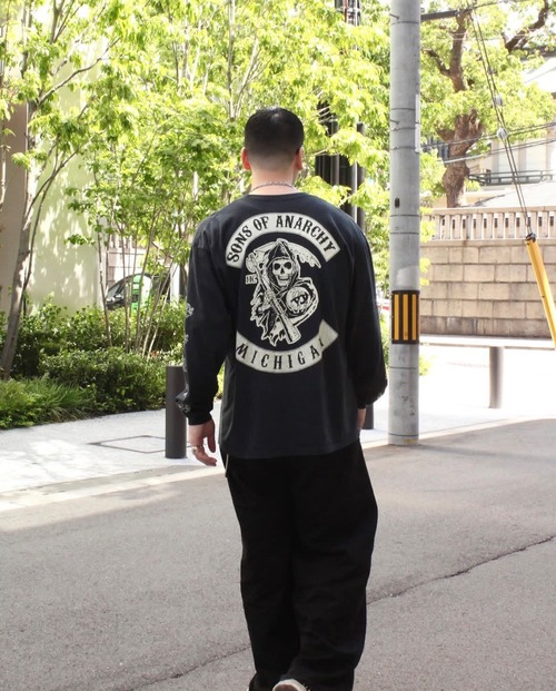 00s GILDAN "SONS OF ANARCHY MICHIGAN" L/S Tee