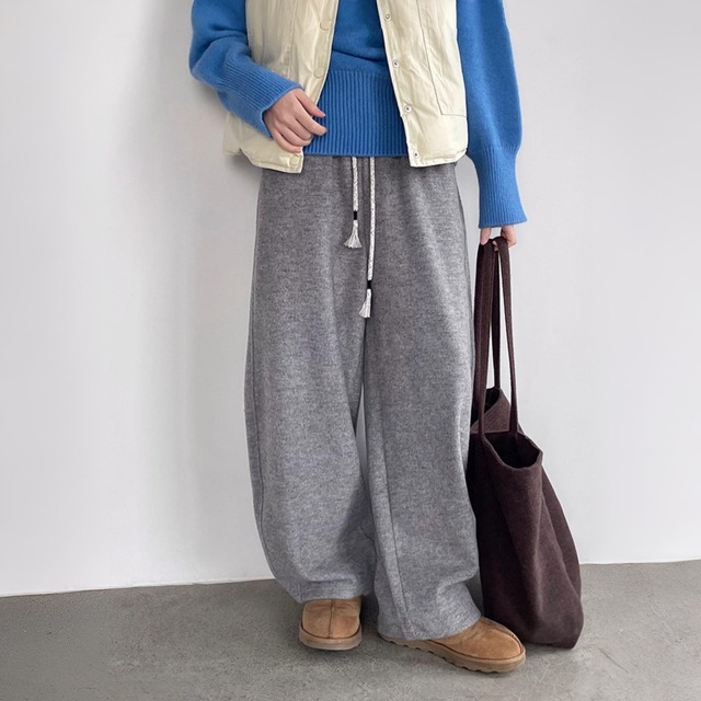 ツイストコードフリースライニングスウェットパンツ　A01970