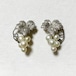 Vintage Sterling & Faux Pearl Grape Earrings 