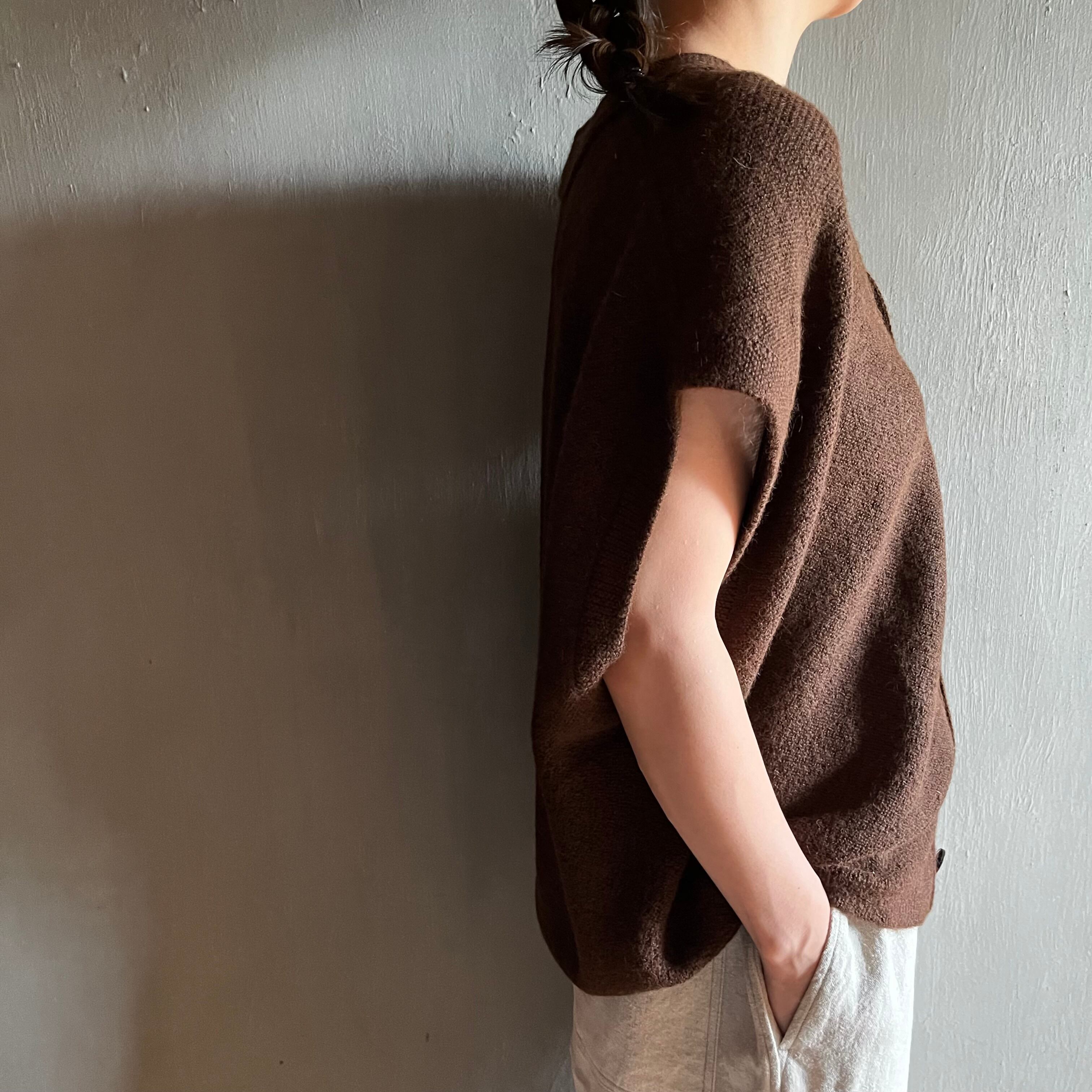 MITTAN｜ベビーアルパカベスト KN-28 茶 | CORNER_122