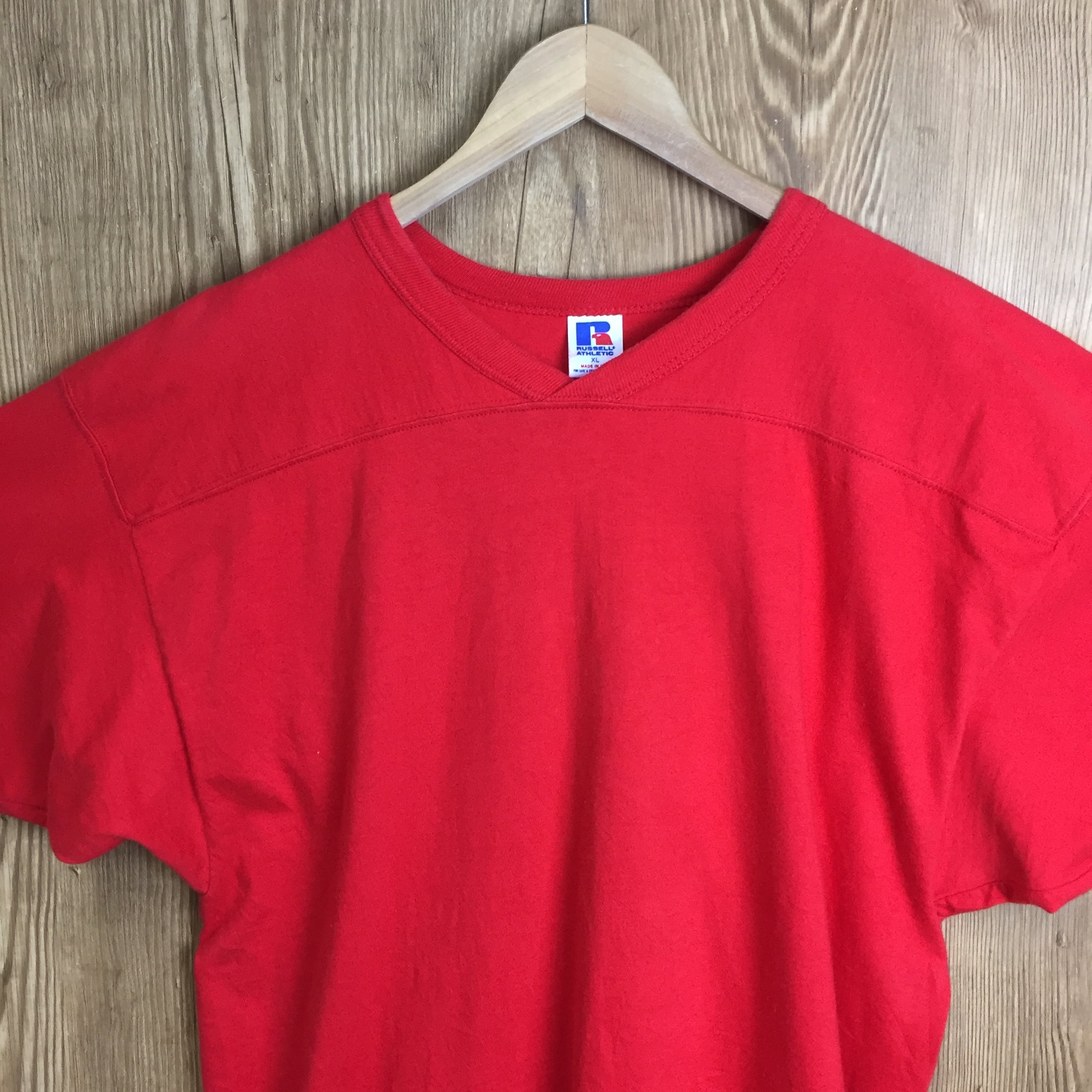 ☆USA製 80s RUSSELL ラッセル フットボールT 半袖 T-sh Tシャツ