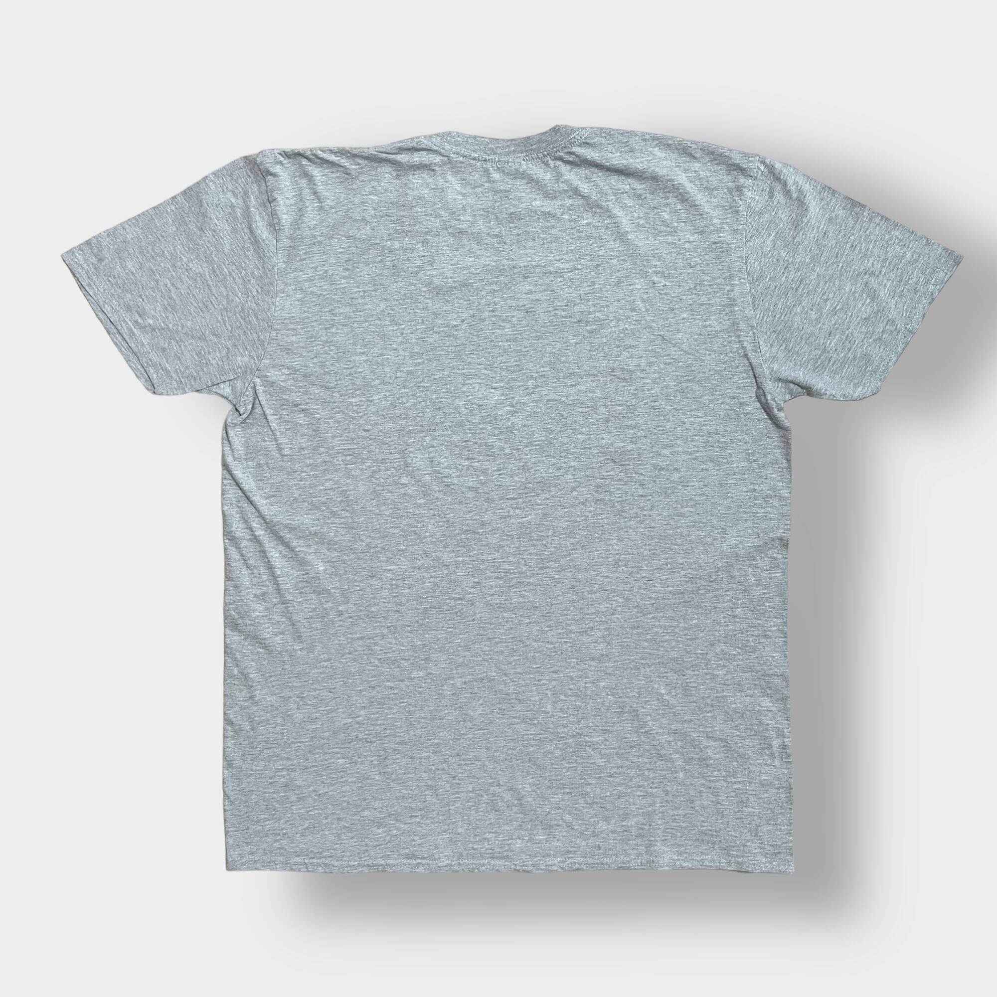 GILDAN】フットボール プリントTシャツ XL ビッグサイズ グレー 半袖