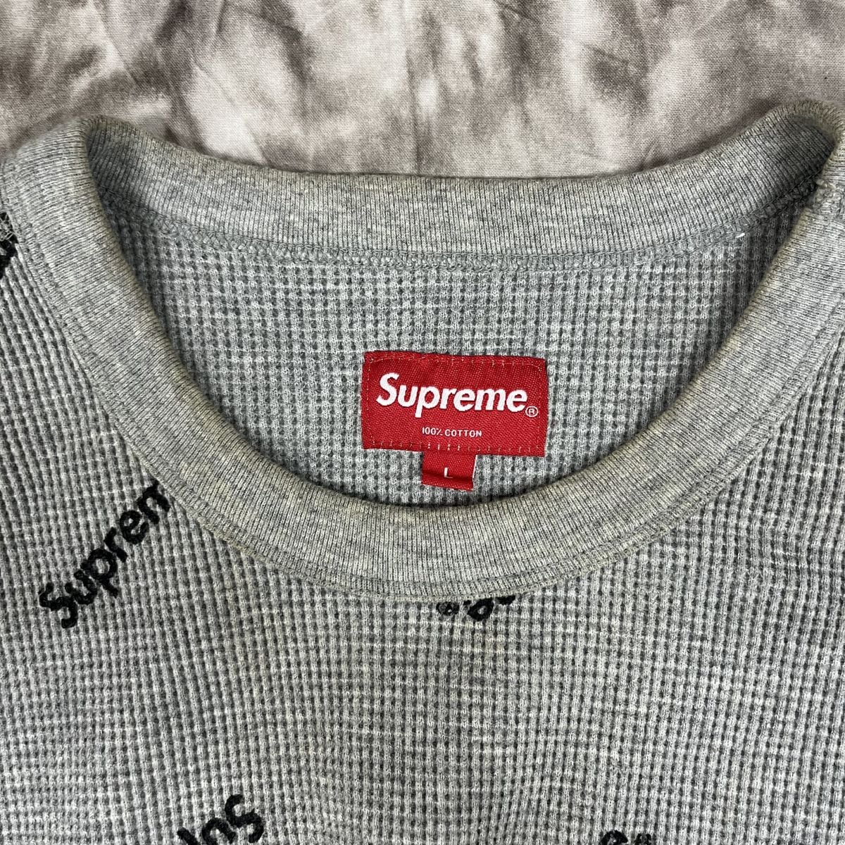 Supreme/シュプリーム【15AW】Logo Waffle Thermal Long Tee