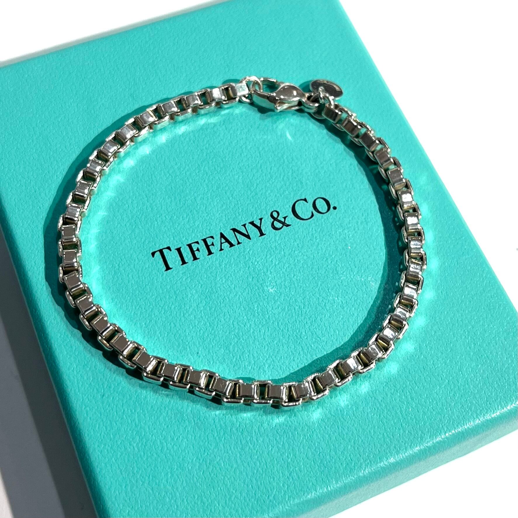 極美品 オールドティファニー バイザヤード 3.1mmブレスレット k18