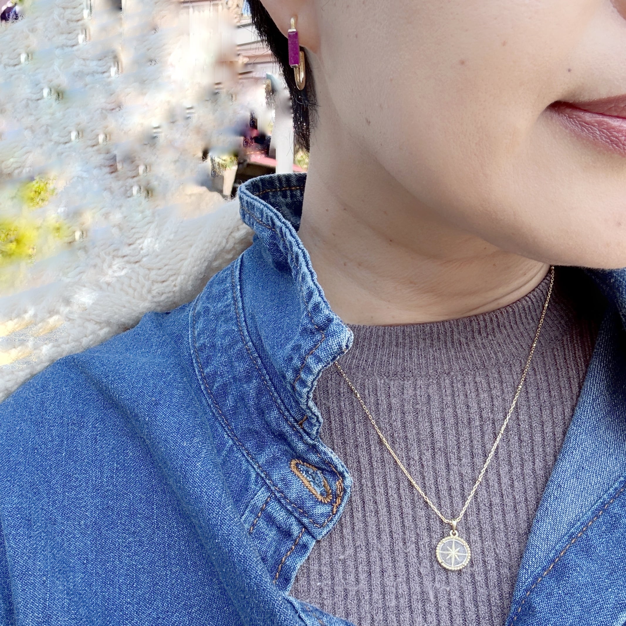 Gold Coating クリスタル スター コンパス ペンダント | 【公式通販