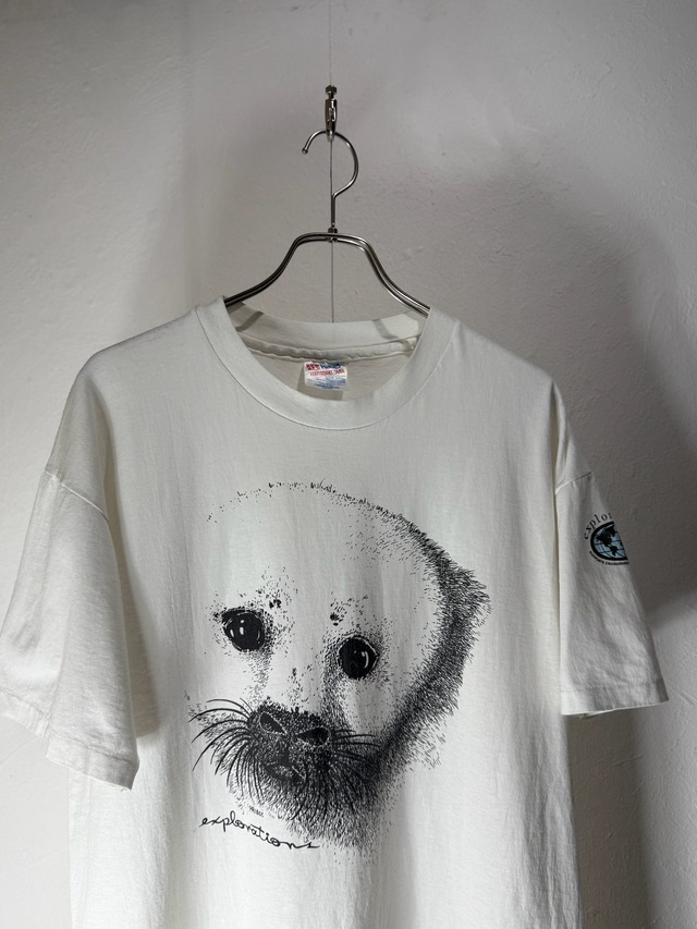90’s USA Made “Explorations” Seal Art T-shirt
