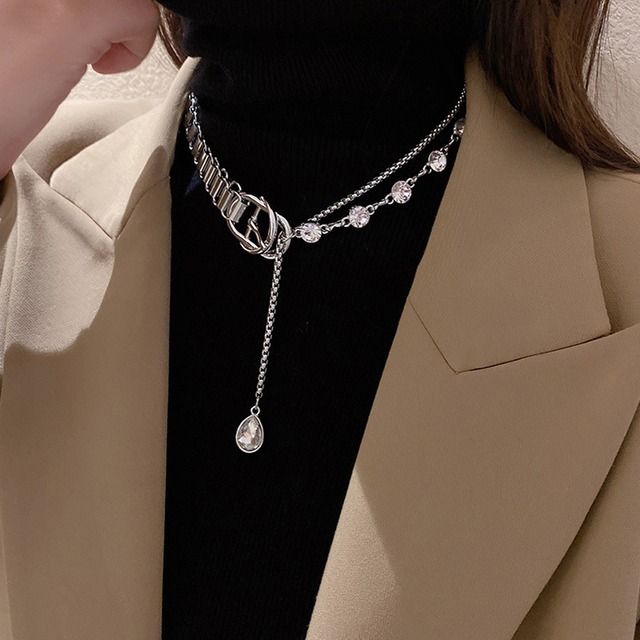 【日本倉庫即納】 太めチェーンネックレス ペンダント韓国