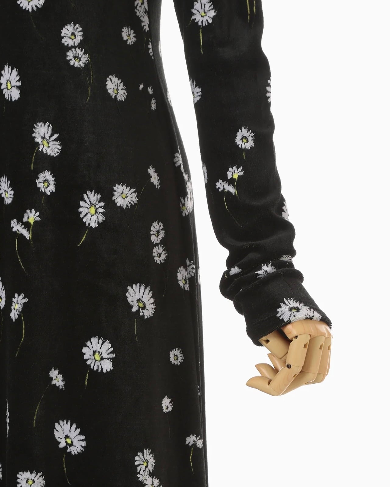 Mame Kurogouchi ベロア ロングワンピース ブラック　花柄 Mame Kurogouchi】Velour Jersey Floral Dress/black | TOLMA.
