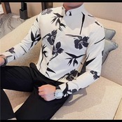 long sleeve printed shirt tops 00297