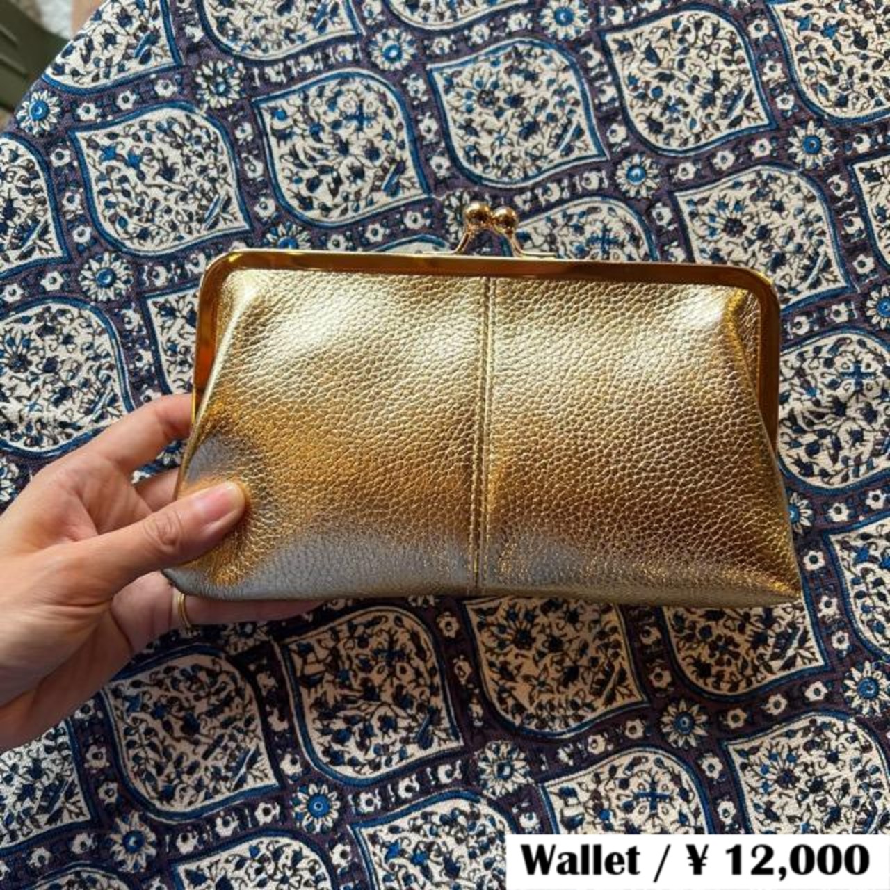 TOPANGA Accessory　Metallic Clasp Wallet 　Gold　メタリック　がま口　　ゴールド　　メタリック　財布　アクセサリー　　持ち運び収納　ウォレット