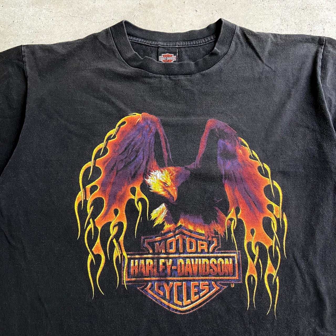 USA製 Harley-Davidson ハーレーダビッドソン イーグル ファイヤー柄