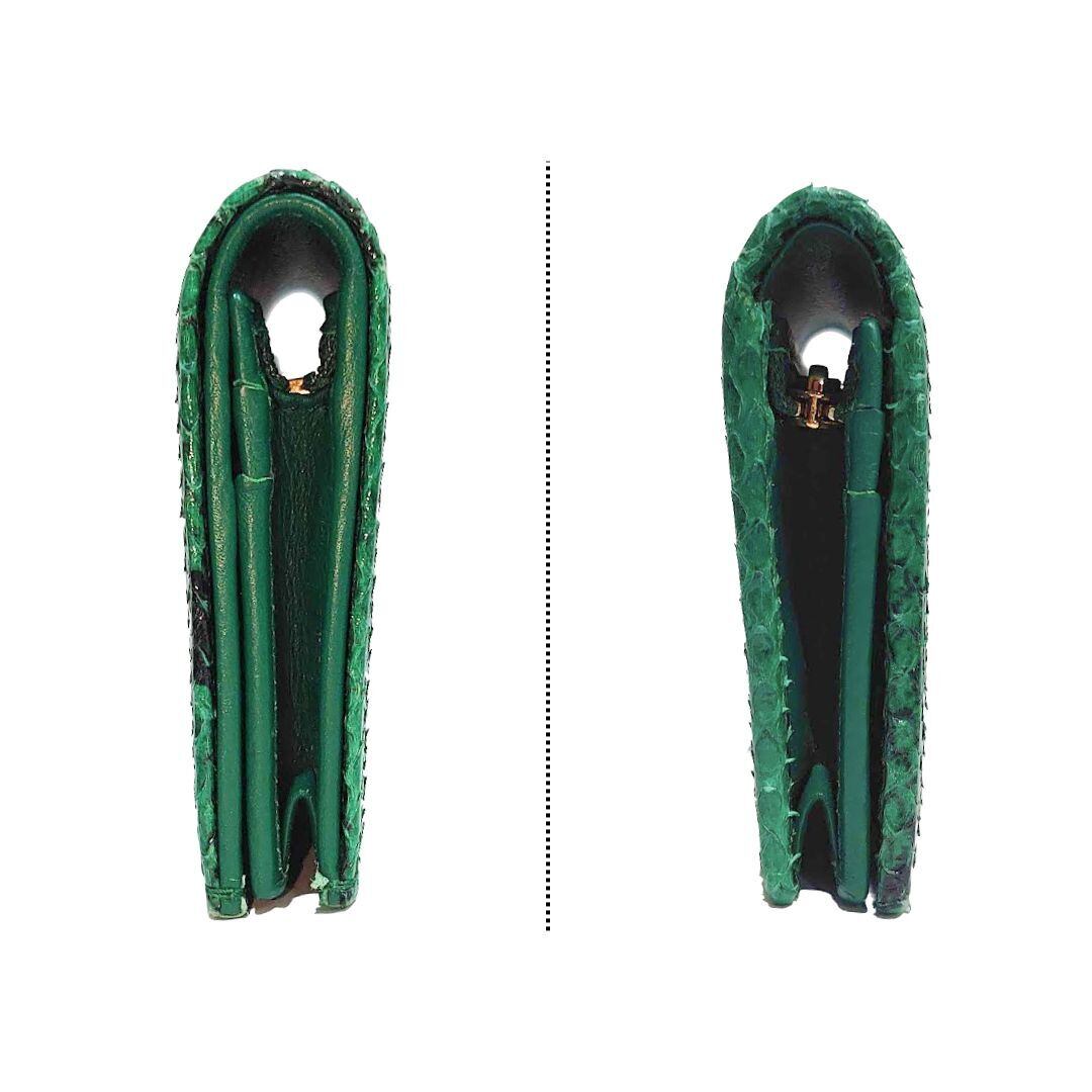 GUCCI グッチ GGマーモント パイソン レザー ミニ財布 コンパクト