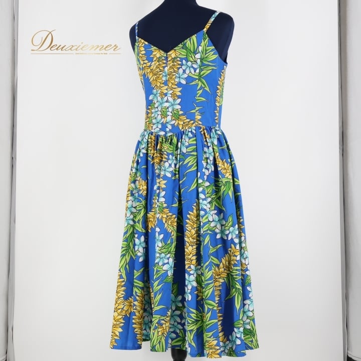 フラダンス 衣装 ワンピース ドレス ブルー系 マーメイドライン