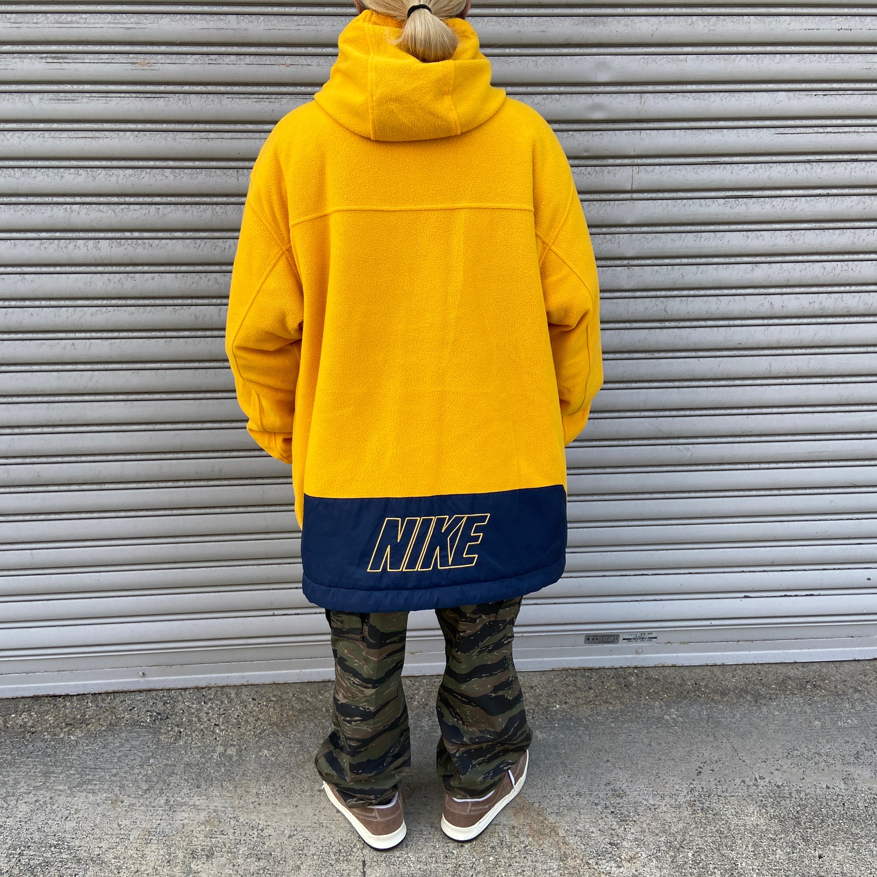 00s NIKE リバーシブルジャケット ミシガンカラー ナイロンフリース XL