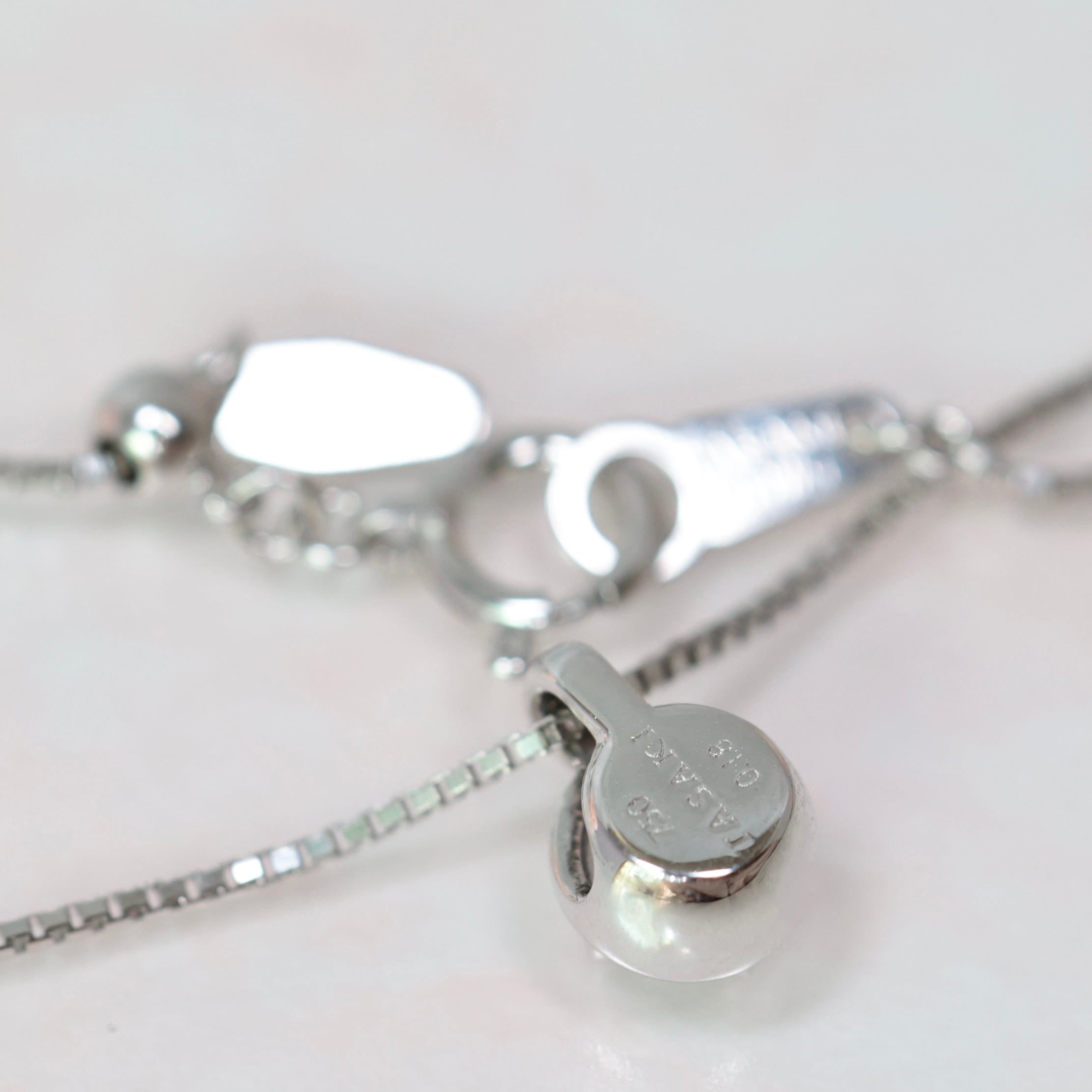 750 TASAKI ダイヤモンド 0.18ct ネックレス ペンダント タサキ 田崎 