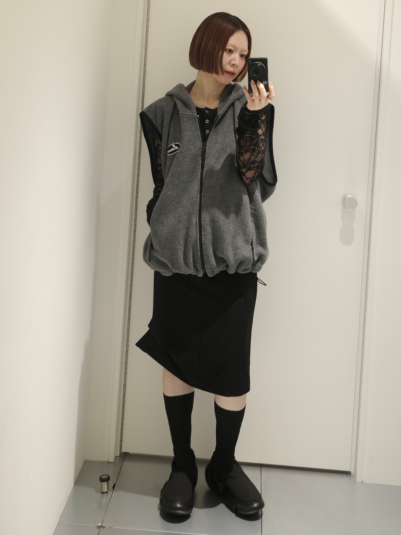 【26AW】WE11DONE ウェルダン / スカート / TWISTED WAISTBAND MIDI-SKIRT - 4