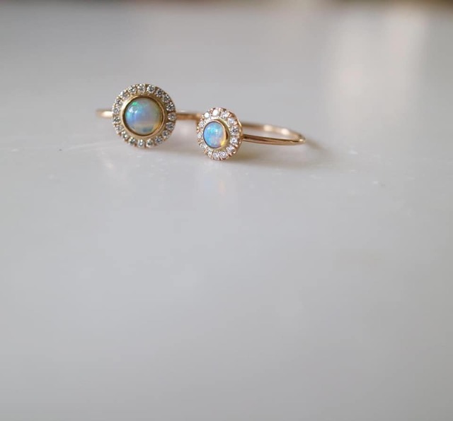 Rainbow Moonstone ring