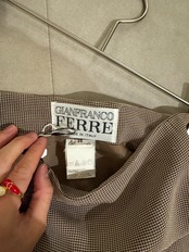 GIANFRANCO FERRE 千鳥柄タイトスカート