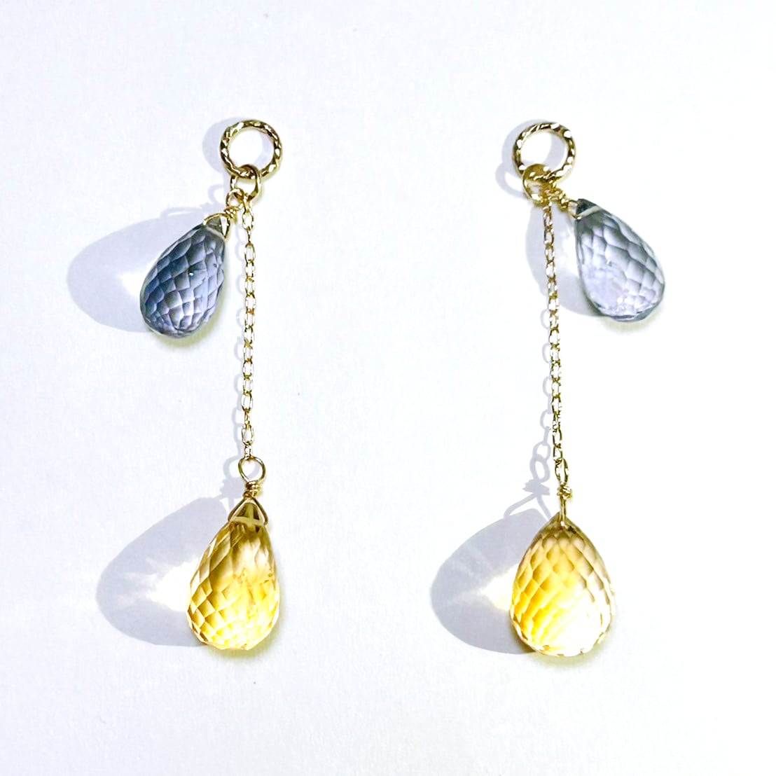 K10 K18 珊瑚　シトリン　アメジスト　ダイヤ　チャーム　3点セット シトリン&アメジスト K10チャーム | YuRuRi | ゆるり