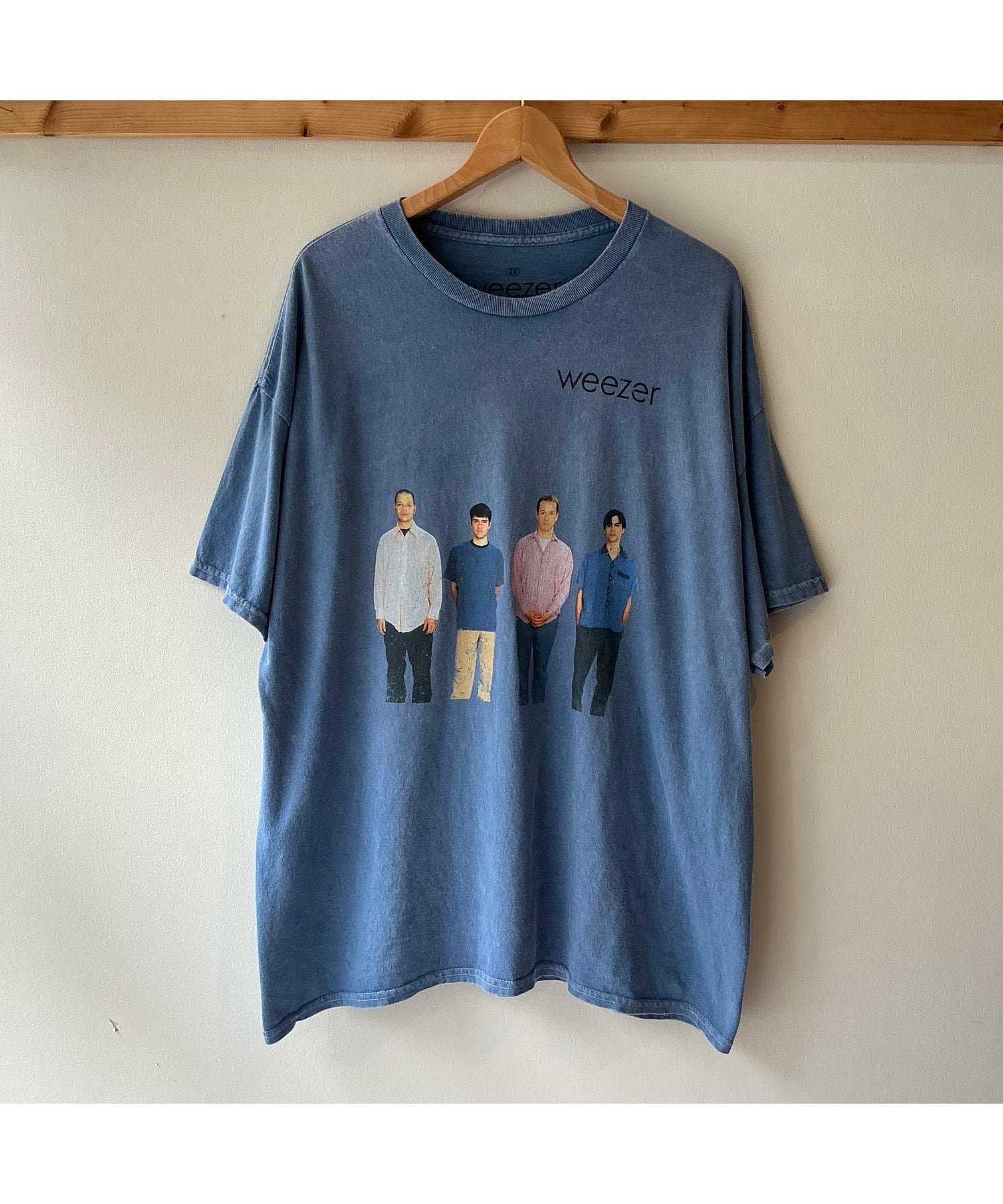 weezer バンドTシャツ フェードTシャツ ブルー メンズ2XL ロックバンド