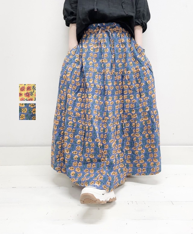 【TIGRE BROCANTE】Step Gather Skirt / SK-100-W166