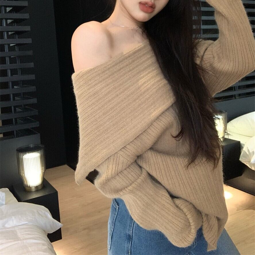 トップス レディース セーター ニットソー 長袖 萌袖 ワンショルダー 細身 ストレート ニット かわいい 大人可愛い きれいめ シンプル カジュアル 大人 上品 おしゃれ 大人女子 送料無料 ラフ ラブリー キュート ガーリー ルーズ 個性的 セクシー エレガント フリーサイズ ゆったり ゆる ブラウン ベージュ 無地 秋 冬 10代 20代 30代 ママ 通勤 学生 通学 デート お出かけ パーティー イベント 着回し 普段使い 韓国系 ファッション コーデ スタイル 楽ちん あったか モテ 流行