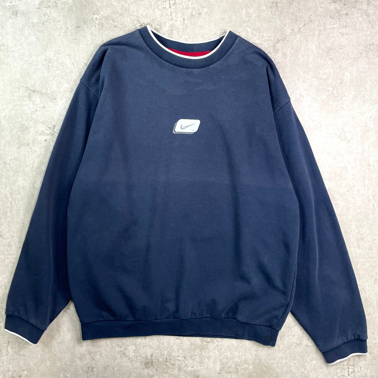 90年代 ナイキ★カレッジスウェット L相当 染み込みプリント ヴィンテージ 90年代 ナイキ☆カレッジスウェット L相当 染み込みプリント