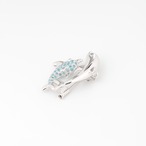 パライバトルマリン ブローチ K18(WG) / 0.300ct / DA 0.010ct