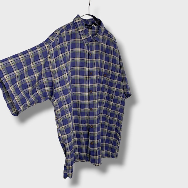 Patagonia ACヤーンダイシャツ 98年 ポルトガル製 L 青系