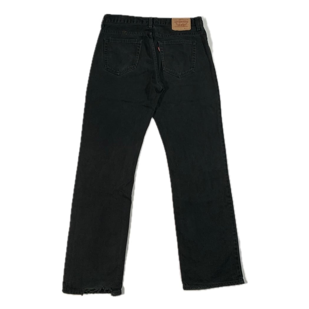 USA古着 Levi's 752 ブラックデニムパンツ ワイド ストレート 9044 リーバイス 752 ブラックデニム ジーンズ W34 | San Fernando