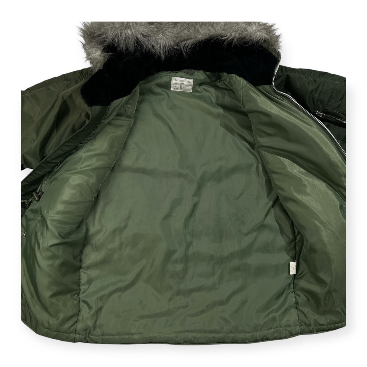 N-3B AIR FORCE フライトジャケット ミリタリー サイズ M /カーキオリーブ/オールド/メンズ