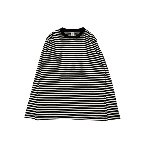 BORDER L/S T-shirts（BKxWH）