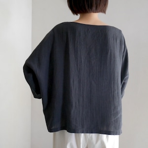 cotton linen pullover　コットンリネンプルオーバー　evam eva