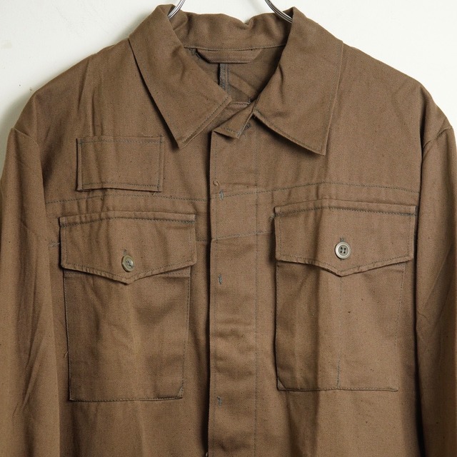 70〜80's Czech Military Flyfront Work Shirt Jacket【DEADSTOCK】 AMICI