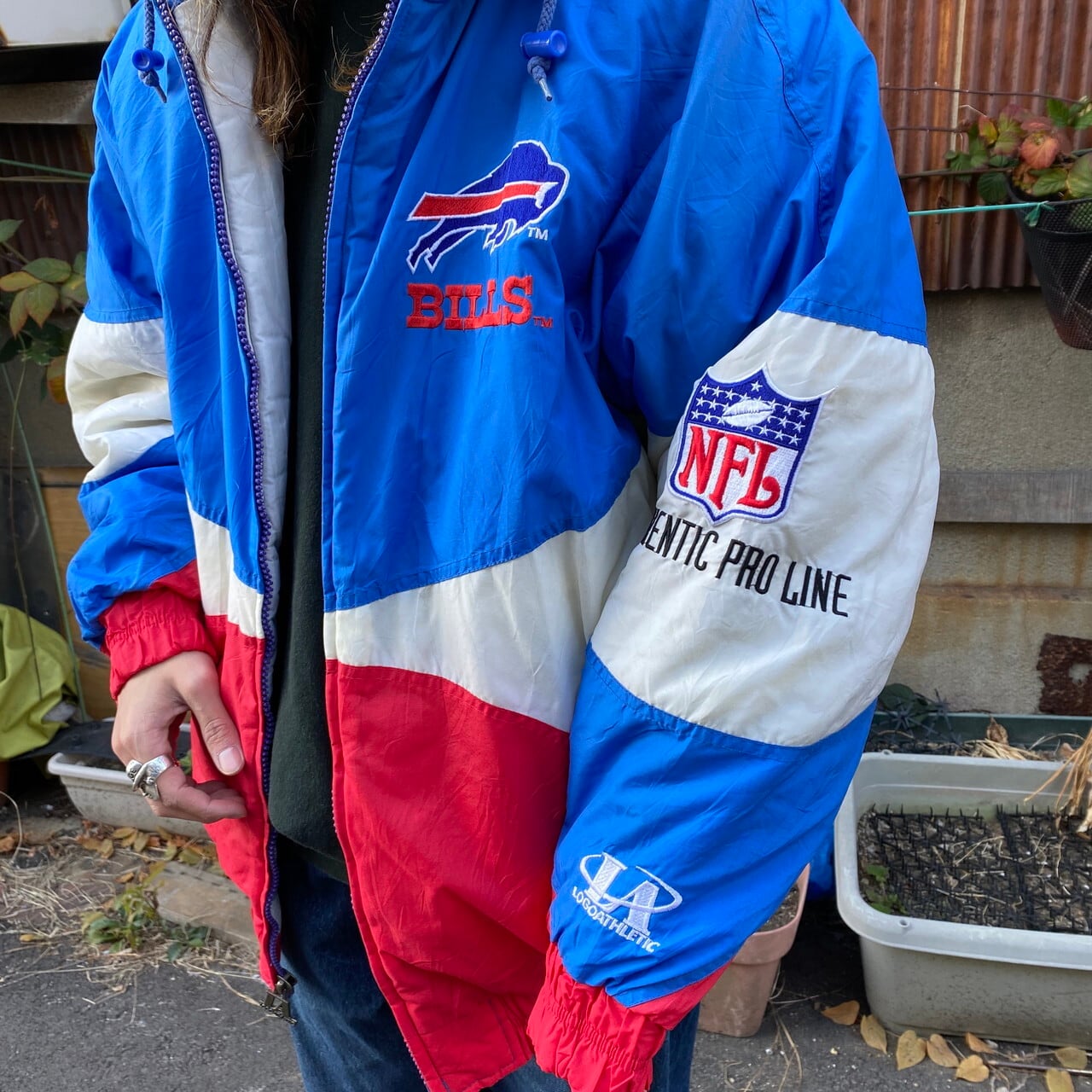 90年代 ビンテージ LOGO AUTHENTIC NFL PROLINE 中綿 フード付き  