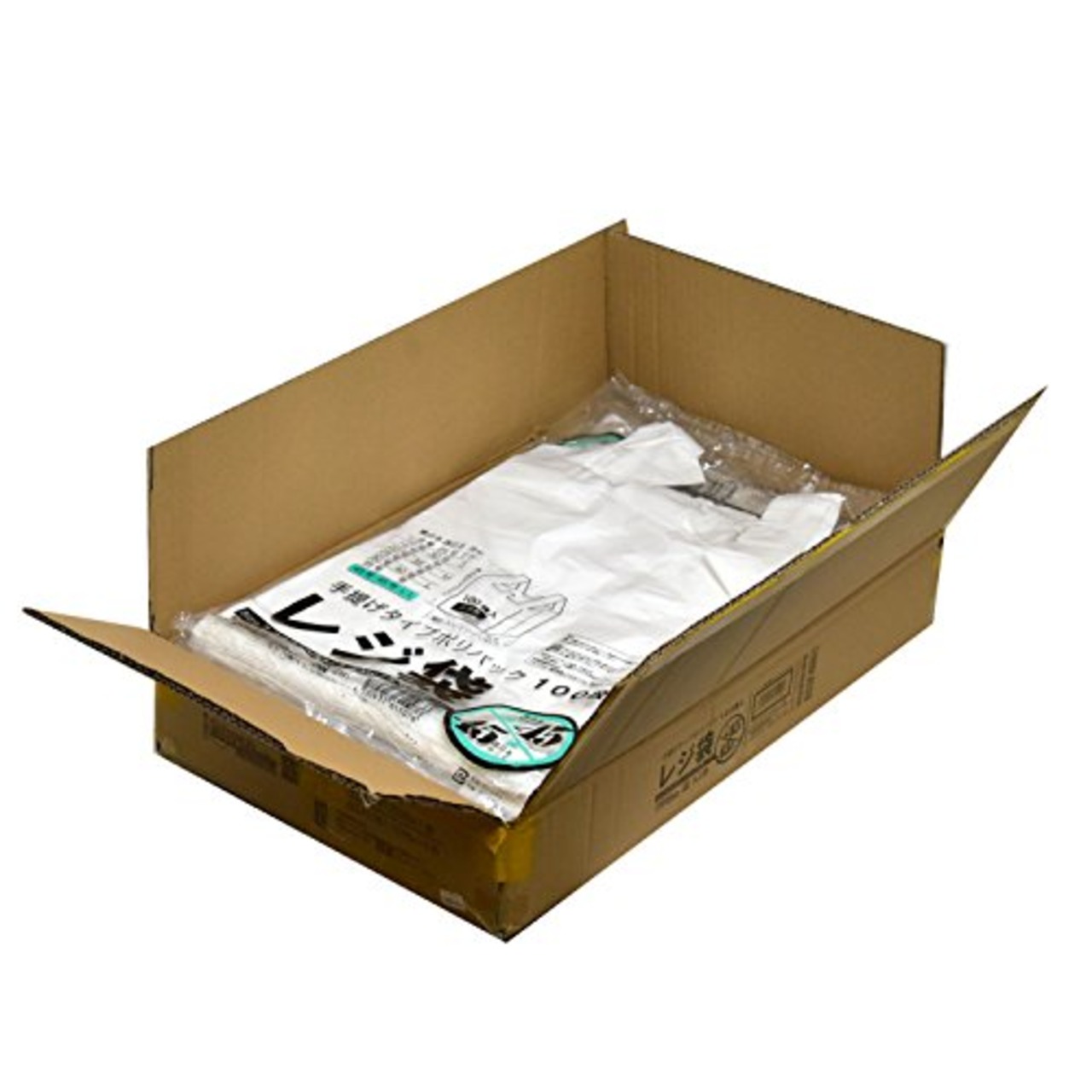 紺屋商事 ケース売:レジ袋乳白東45西45号300(440)x530 00723145