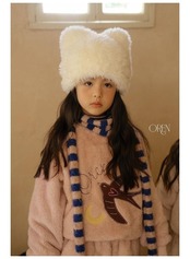 オーレン / oren / 猫フェイクファービーニー / 韓国子供服 / キッズ / 26winter〖取寄〗*FREE*