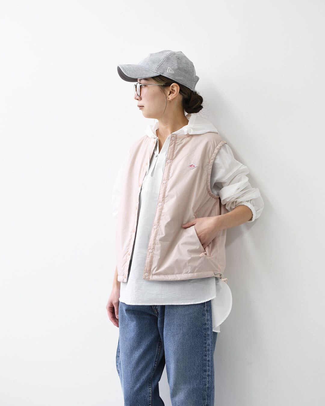DANTON [ダントン] W IINSULATION COLLARLESS VEST [DT-A0634SNT