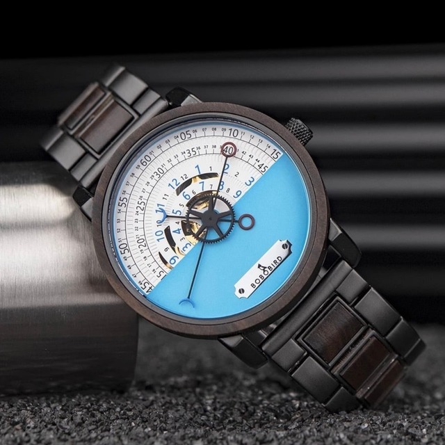 【TR2188】[3bar] Wooden mechanical watch - Sector