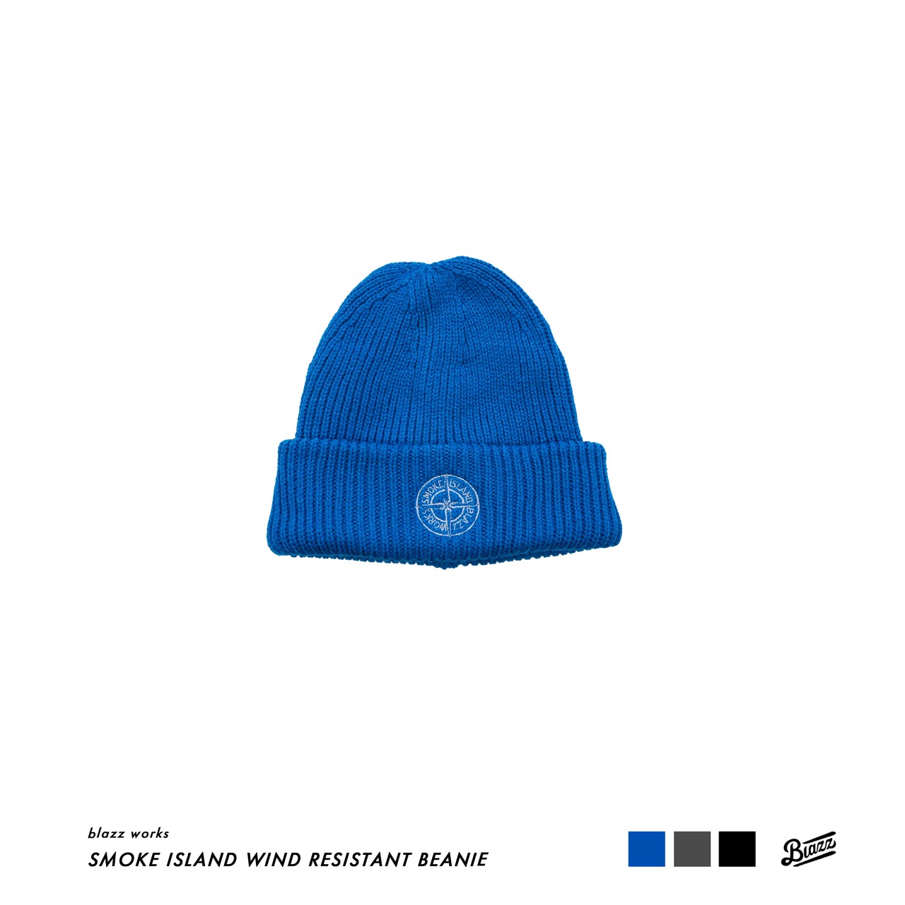 SMOKE ISLAND WIND RESISTANT BEANIE [BLUE]