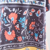 【SALE 6%OFF 4/2 10:00まで】TRUBE ペイズリーラインプリントチュニック【M~L】ブラック